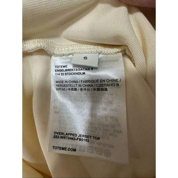 Toteme Stretch-Jersey Wrap Top Size S $490 - Picture 9 of 10